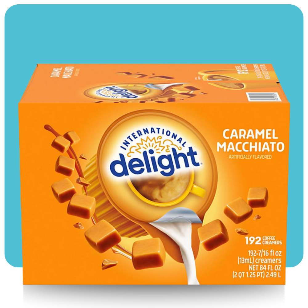 International Delight Caramel Macchiato Coffee Creamer Singles – 192 Count