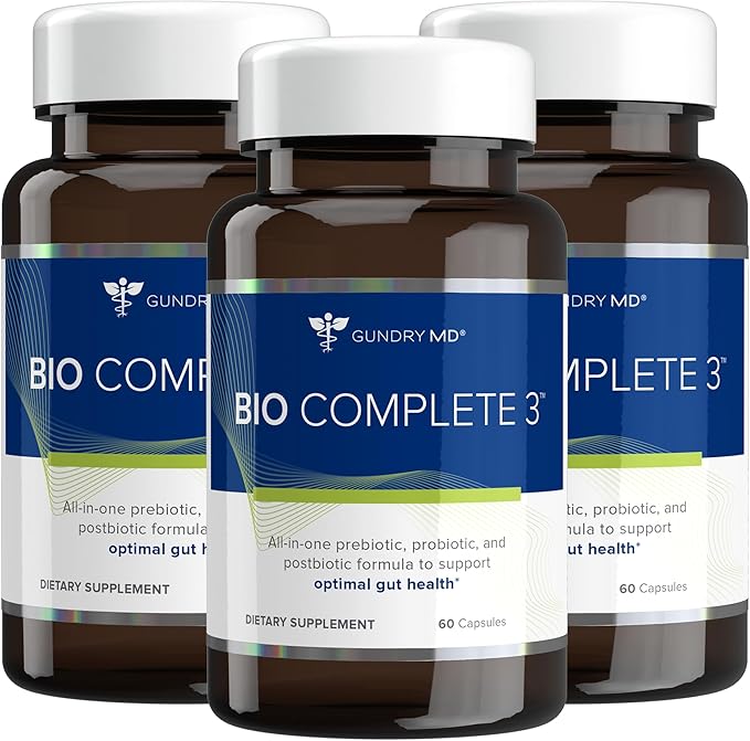 Bio Complete 3 – 3‑in‑1 Probiotic Supplement for Women’s Gut & Skin Health, Energy, Digestion & Focus – 60 Capsules (30‑Day Supply)