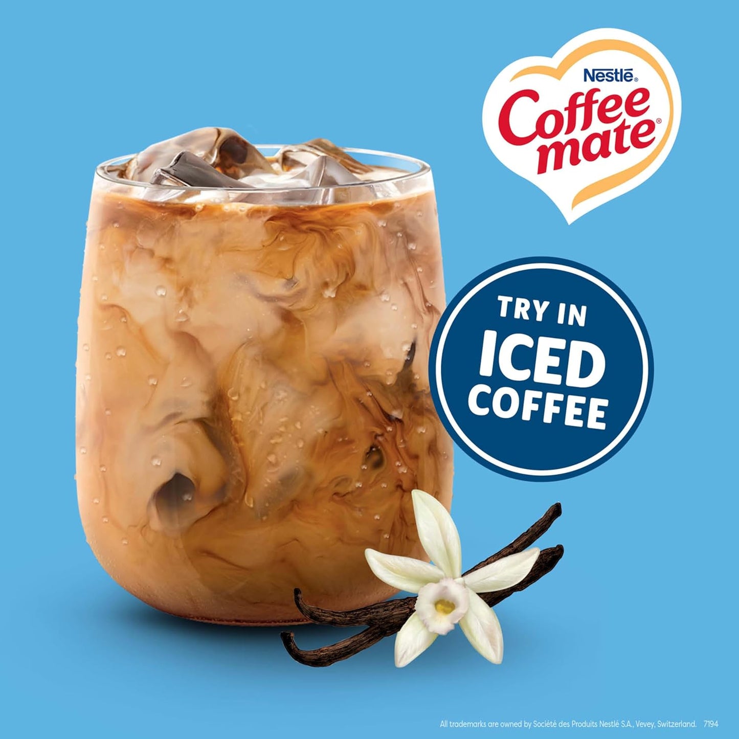 Close-up of French Vanilla Creamer Single Pod Being Poured into Coffee