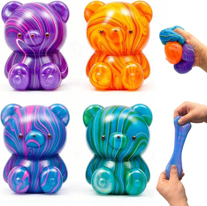 Rough Textured Little Bear Squishy 2-Pack – Slow Rising Stress Relief Sensory Toy | Random Colour