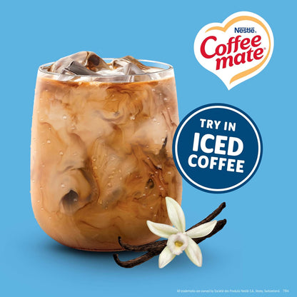 Close-up of French Vanilla Creamer Single Pod Being Poured into Coffee

