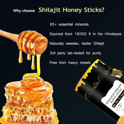 Open Stick Showing Shilajit Honey Blend – Rich in Fulvic Acid

