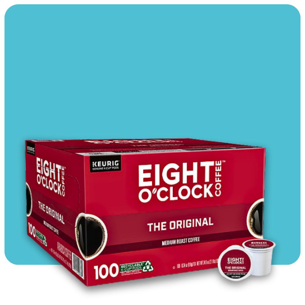 Eight O’Clock Medium Roast Coffee 100-Count K-Cup Pods Box

