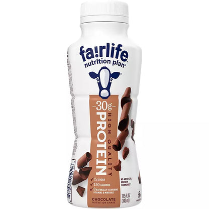 Fairlife Chocolate Protein Shake – 11.5 oz bottle with 30g protein and 2g sugar