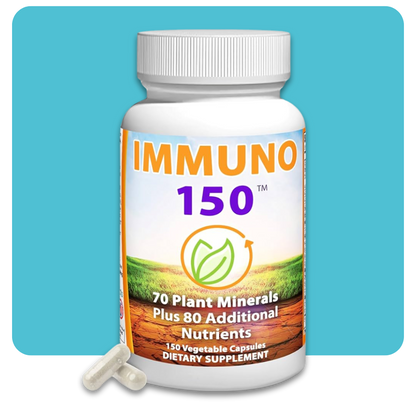 Immuno 150 immune support supplement with plant minerals and nutrients.

