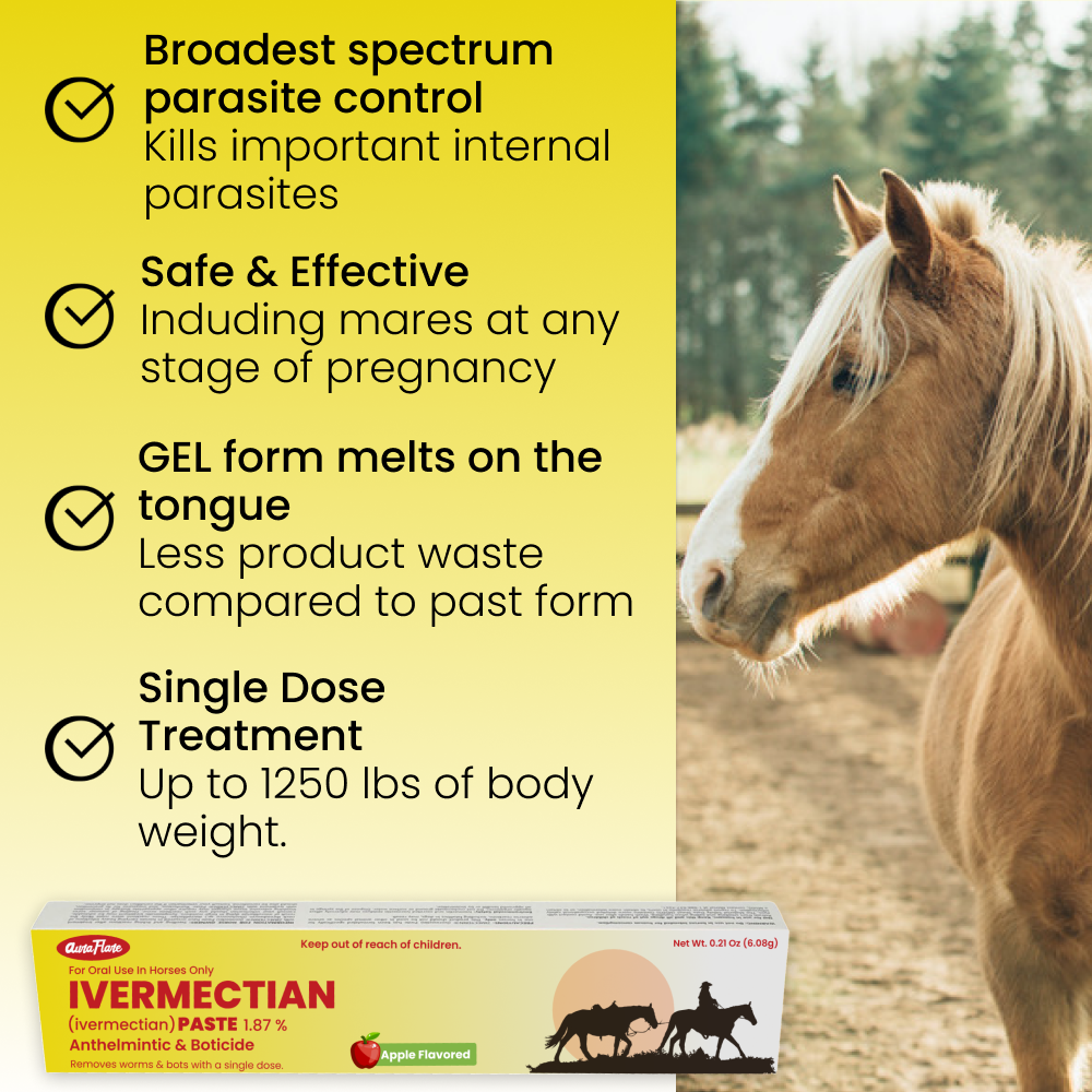 Ivermectin Gel Paste for horses with broad-spectrum parasite control and single-dose treatment

