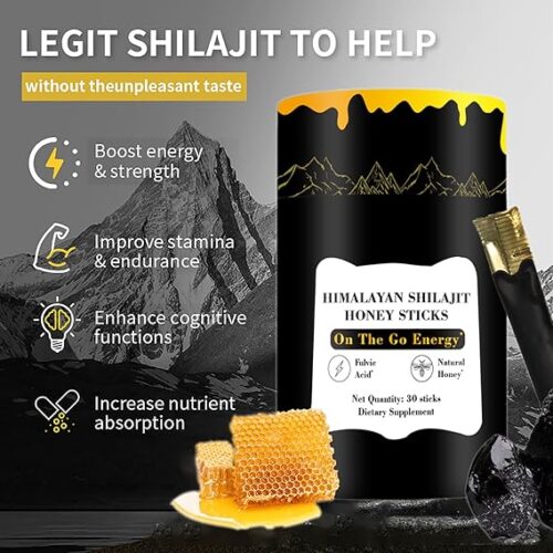 Shilajit Resin and Organic Raw Honey Sticks – Natural Energy Boost
