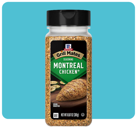 McCormick Grill Mates Montreal Chicken Seasoning bottle with bold spice blend