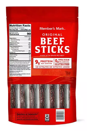 Grassfed Beef Sticks in Bag Display

