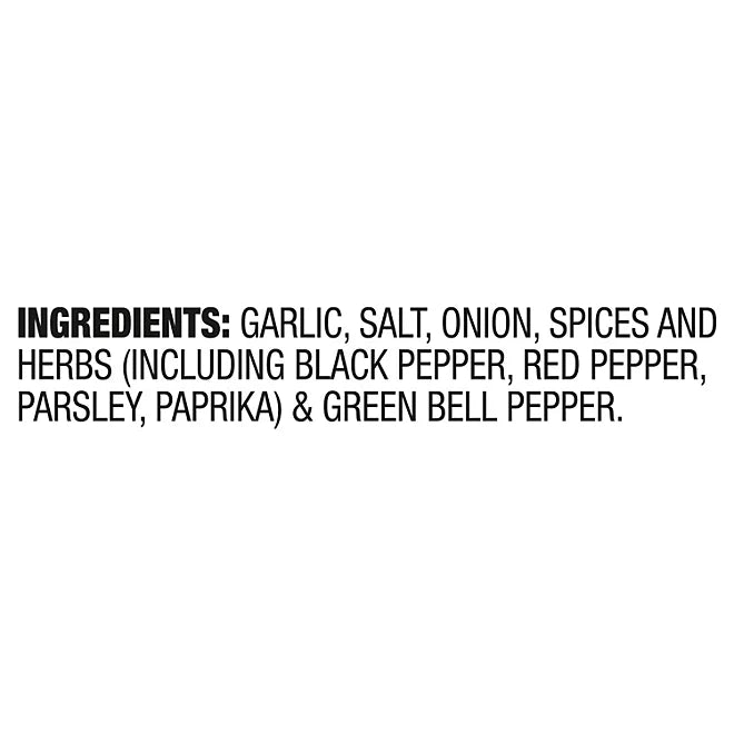 Ingredients list of Montreal Chicken seasoning with herbs and spices