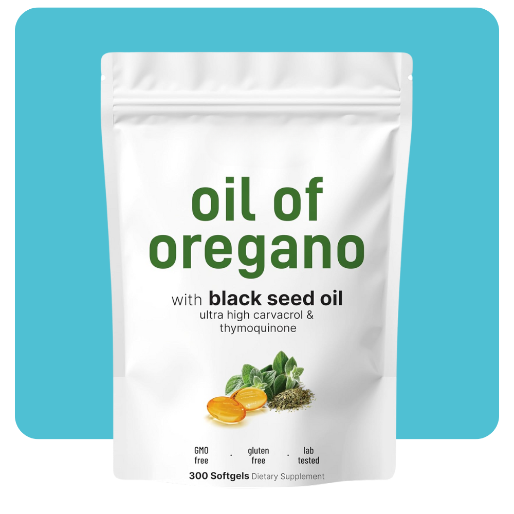 Oil of Oregano and Black Seed Oil softgels pouch – 300 count

