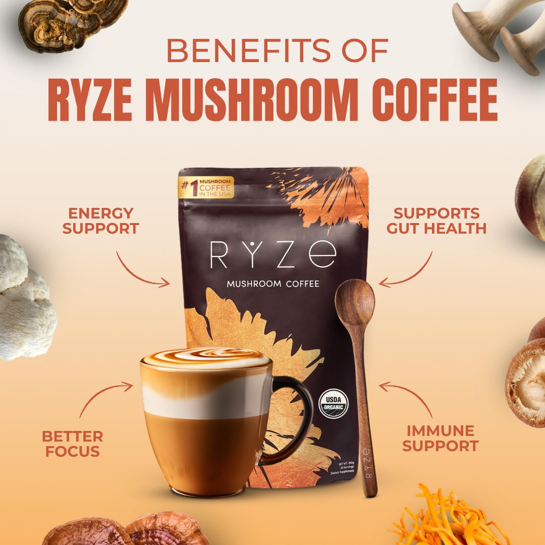 Adaptogenic Mushroom Blend – Lion’s Mane, Turkey Tail, Reishi, Cordyceps

