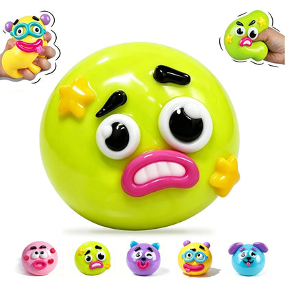 Dog face swap squishy soft moldable TPR material squeeze demonstration
