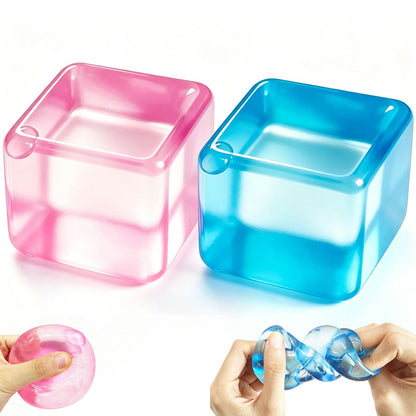 Slow rising ice cube stress ball squishy sensory fidget toy for anxiety relief