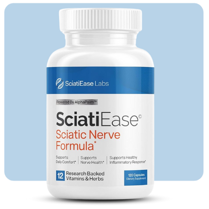 SciatiEase Supplement Bottle Front Label for Sciatic Nerve Health