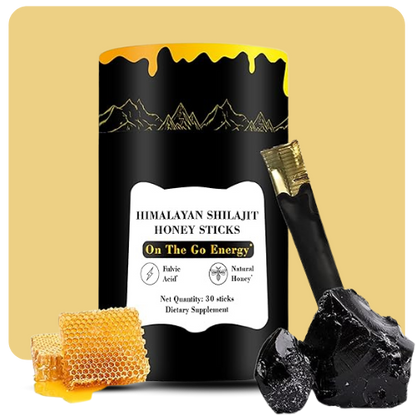 Pure Himalayan Shilajit Honey Sticks with Saffron – 8.47oz Wellness Supplement Box

